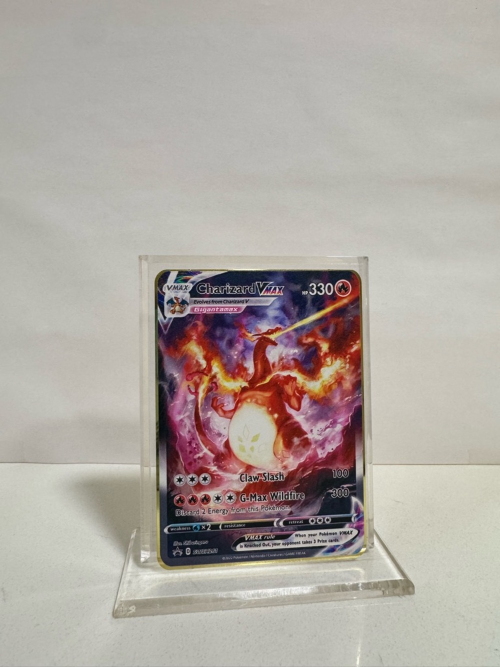 Pokemon Charizard VMAX SWSH261 Gold Metal Card Collectible/Gift/Fan Art